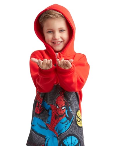 Image of Marvel Toddler Boys Quarter Zip Hoodie Fleece Graphic Pullover Hoodies