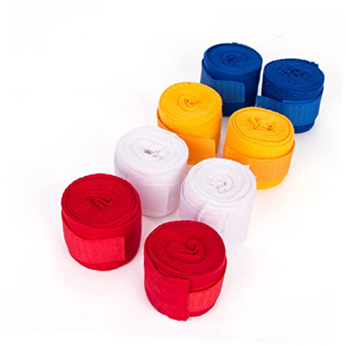 KOMBIUDA Cotton Boxing Hand Wraps Handguard Straps Sticking Pad Protection for Wrist for Karate Fitness Random Color