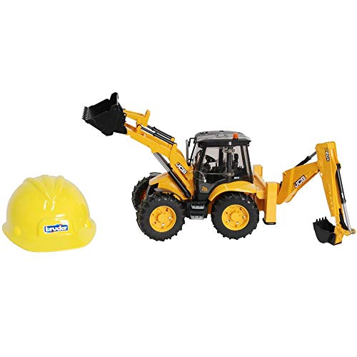 Preisvergleich Produktbild bruder 4001702016173 JCB 5Cx mit Helm, Halbhelm, Spielzeug für Halbarbeiten, Mehrfarbig