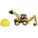 bruder 4001702016173 JCB 5Cx mit Helm, Halbhelm, Spielzeug für Halbarbeiten, Mehrfarbig
