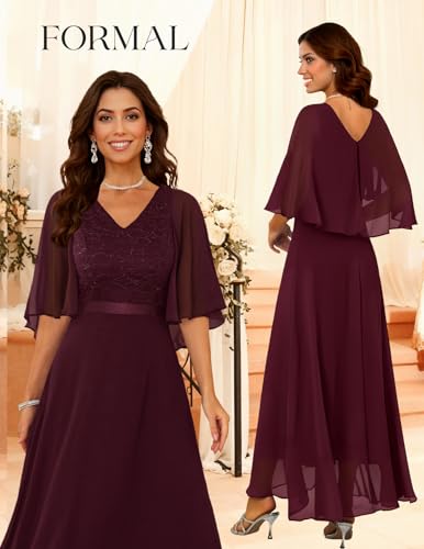 Image of DRESSTELLS Wedding Guest Maxi Dress Mother of Bride 2026 Fall Evening Gown