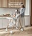 Mallify Convertible High Chairs for Babies and Toddlers, Height Adjustable Baby High Chair, High Chair with Removable Tray, Adjustable Backrest, Portable Baby Dinning Chair with Lockable Wheels