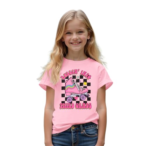 First Day of School Outfit for Girl Rollin Into First Second Third Grade Shirt 1st 2nd 3rd Back to School T-Shirt Top