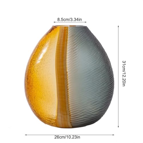 Vase en verre haut de gamme avec support pour salon chic - 4