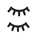 Quirky Wooden Eyelash Sleepy Eyes Wall Decor, Set of 2 Monochromatic Sleepy Lashes, Sleepy Eyes, Wall Decor Decorative Wall Decal Baby Shower Gift for Home, Office, Children's Room (Black)