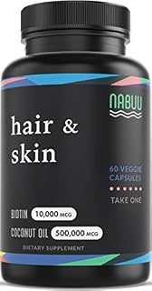 Biotin 10000mcg | Organic Coconut Oil | Hair Skin and Nails Vitamins