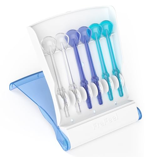 Image of Replacement Heads for Waterpik, Replacement Picks for Water Pik Dental Flosser (6 Tongue Cleaning Tips + Storage Case)