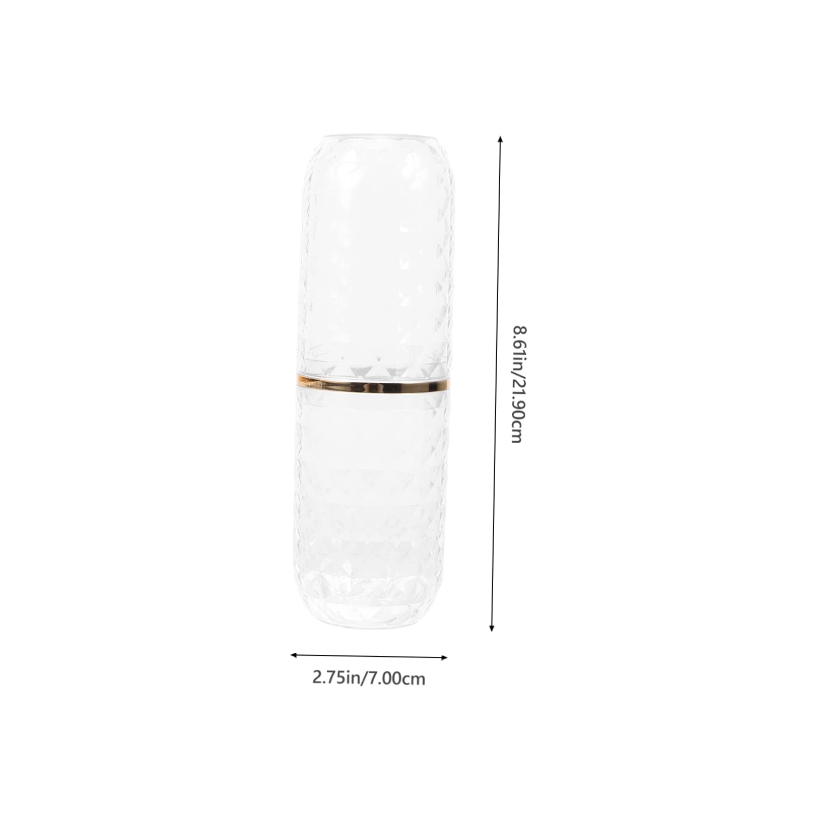 PartyKindom 2Sets Portable Toothbrush Container Travel Cases with Mouthwash Cup Durable Pet Storage for Business Camping Outdoor Activities Easy to Carry for Home and Daily Use