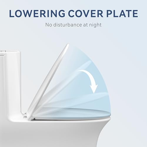 Jingze JT0490 Dual Flush Elongated Standard One Piece Toilet For Bathroom Comfort Height In White thumb #1