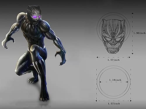 Image of Black Panther Push to Start Button Ignition Cover - Anti-Scratch Universal Decoration Ring (1 Pcs)