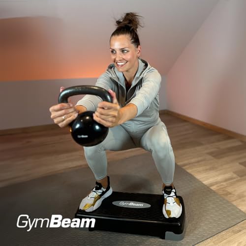 GymBeam Fitness Stepper für Zuhause - Praktisches Aerobic-Steppbrett aus Polypropylen, höhenverstellbares Übungsgerät für Zuhause, bis zu 250 kg, geeignet für Krafttraining und Aerobic
