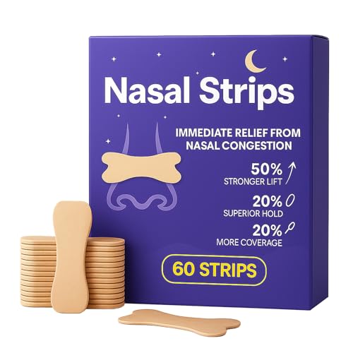 Extra Strength Nasal Strips for Snoring and Nasal Congestion Relief,Drug-Free Breath Better Nose...
