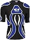 Rugbier Professionelle Rugby-Schulterpolster für Herren, Rugby Vulcano – Rugby-Schulterschutz gepolstert – Männerkategorien – Modell Vulcano Blau/Schwarz (XS)