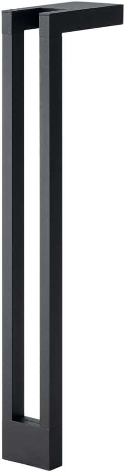 Kichler Two Arm Contemporary Path Light in Black Brass, Landscape Lighting for Pathways, Walkways and Garden Beds, (3" x 22" x 6"), 15844BKB