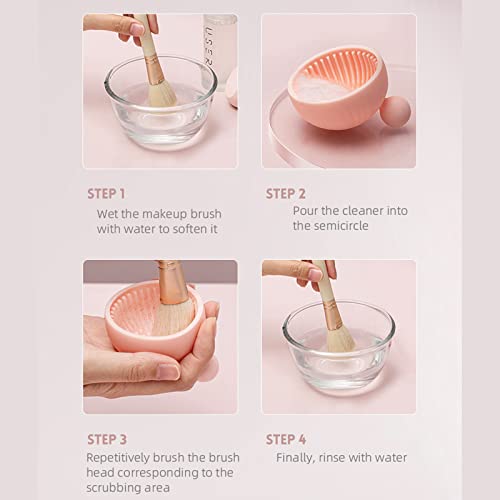 Shmian Makeup Brush Cleaner Brush Cleaning Pad Silicone Scrubber Board Pad Make Up Washing Brush Cleaning Mat Portable Washing Tool For Makeup Brush #TOP5