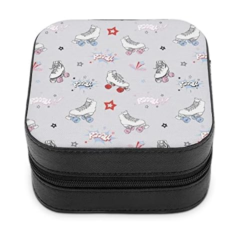 Travel Jewelry Case Roller Skate Star Jewelry Storage Box For Girls Women Cover