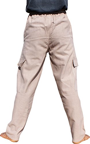 RaanPahMuang Renaissance Cargo Trousers, Winter 100% Muang Cotton, with 4 Pockets Chino Tactical Construction Pants Men2