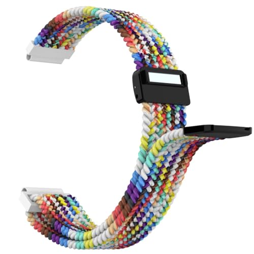 C2D JOY Braided Nylon Strap Compatible with Garmin Forerunner 735XT/235 Replacement Watchband Magnetic Sport Nylon band with Screwdriver,Medium-Colorful