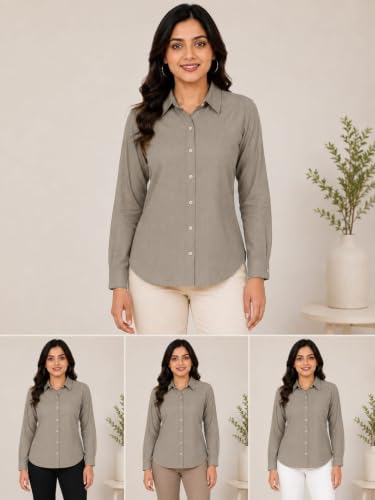 Image of Lerika Women Full Sleeve Stylish Western Official Formal Shirts Regular fit Shirts for Women