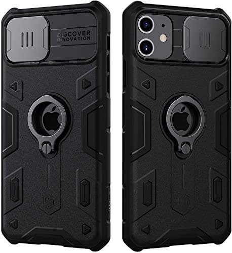 Image of Nillkin Case for Apple iPhone 14 Pro (6.1 inch Inch) Adventurer Pro Magnetic Works with Magsafe Military Rugged Camshield Camera Slider with Kickstand TPU + PC Impact Anti Shock Tough Black