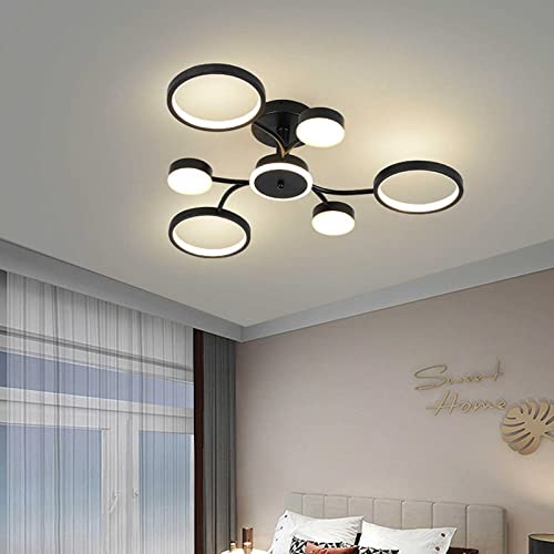 Luces de techo LED Lámpara de anillo circular Lámpara de montaje semi empotrada Lámparas de techo con atenuación nórdica Lámparas de techo Sputnik for sala de estar Comedor Dormitorio ，Plafon techo
