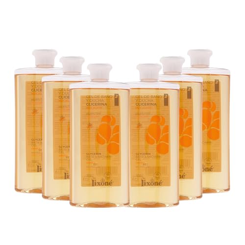 LIXONÉ - Gel de Baño Glicerina 500 ML | Pack 6 Unidades | Gel de Ducha Hidratante | Ideal para Piel Suave | PH Neutro | Para Todo Tipo de Piel