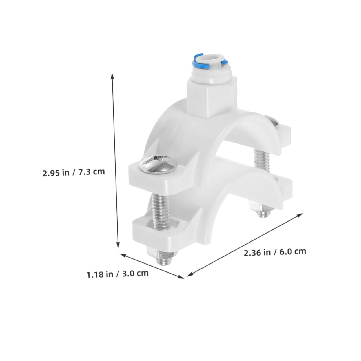 Veemoon Water Filters Clamp Plastic Drain Saddle Clamp for Reverse Osmosis Water Line Fitting
