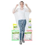 5 PAQUETES DE PROTECCIÓN CONTRA LA LLUVIA - Recibirás 5 capas de lluvia empaquetadas individualmente con capucha, que te protegerán del viento y del clima en todas las situaciones. También es adecuado como cubierta para la lluvia de la bicicleta.
