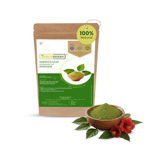 FOODHERBS Hibiscus Leaf Powder | 200 gms/0.44 lbs | Natural Hair Conditioner and Growth Promoter | Prevents Premature Graying and Hair Fall | Ideal for Homemade Shampoo