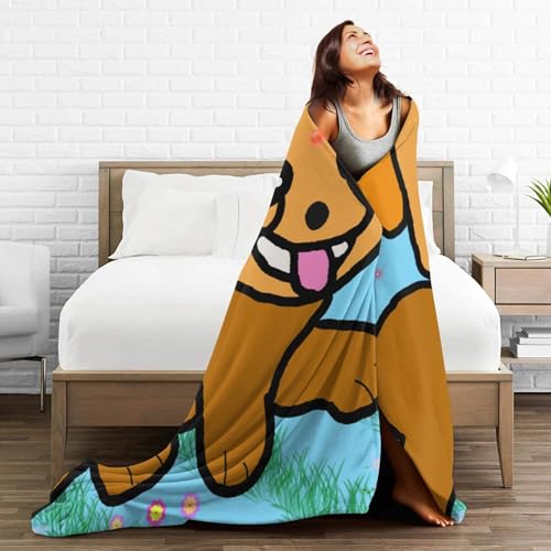 Couverture micro polaire chien lavable grand plaid dessin animé lit canapé - 6