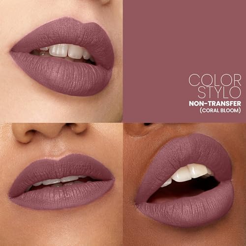Image of Seven Seas Color Stylo Non-Transfer Matte Lipstick, Waterproof, Long Lasting, Matte Finish Lip Crayon, Lasts Up to 24 Hours (Coral Bloom, 3.8G')