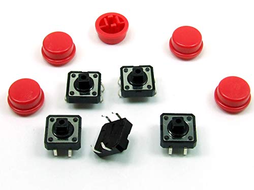 POPESQ® - 5 pz. x Commutatore a Pulsante (12mm x