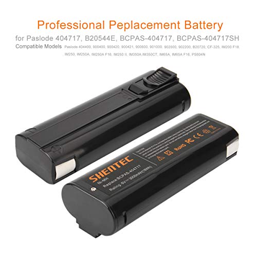 Shentec 2-Pack 3000Mah 6V Battery Compatible With 404717 B20544E Bcpas-404717 404400 900400 900420 900600 901000 902000 B20720 Cf-325 Im200 F18 Im250 Im250A Im350Ct Im350A Ps604N, Ni-Mh #TOP1