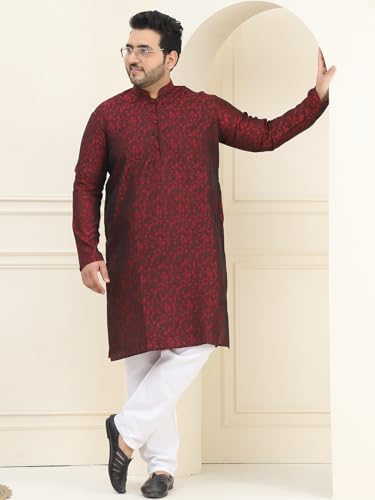 Image of SOJANYA Plus (Since 1958) Men's Cotton Blend Printed Only Long Kurta