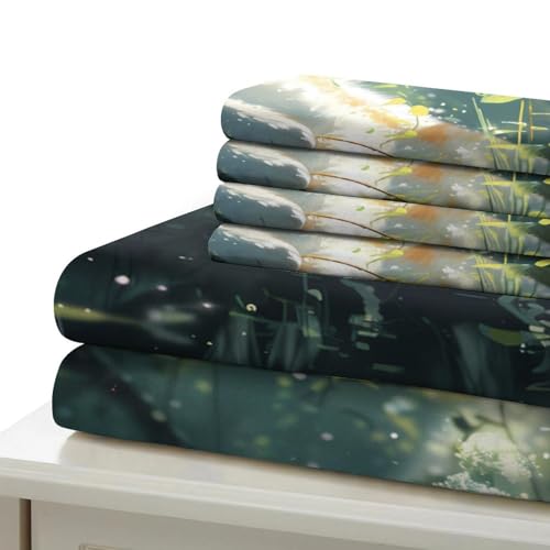 Housse de couette hypoallergique respirante king size microfibre imprimée chat - 7