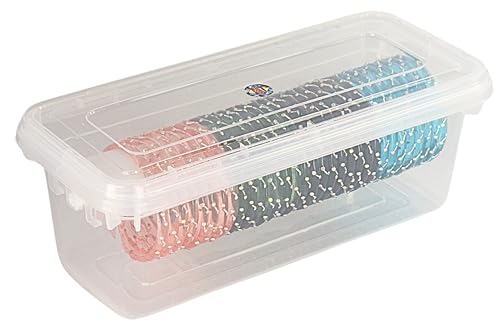 Image of NMII Plastic Bangle Storage Box | Transparent Multipurpose Jewelry Organizer with Lid & One Rod Bangle Box Lightweight | Ideal for Storing Bangles, Bracelets, Kada and Accessories Home Travel