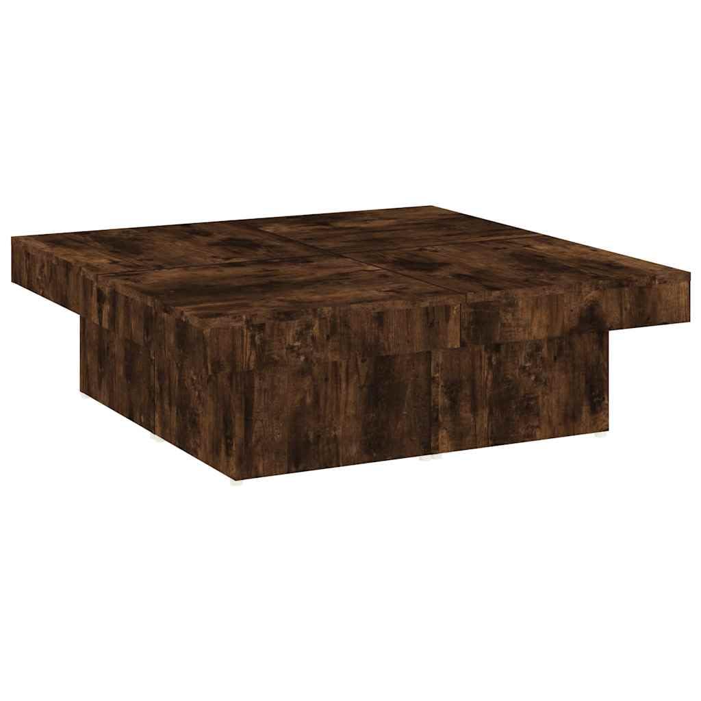 VidaXL Coffee Table Smoked Oak Engineered Wood 90x90x28 cm Brown