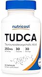 Nutricost Tudca 250mg, 30 Capsules (Tauroursodeoxycholic Acid)