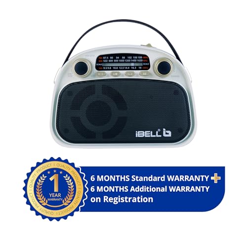 Image of IBELL RHYTHM800 BT Portable FM Radio with Bluetooth Speaker, USB, SD Slot, MP3 Player, Rechargable Battery, Telescopic Antenna & Dynamic Speaker, 3 Band (Black)