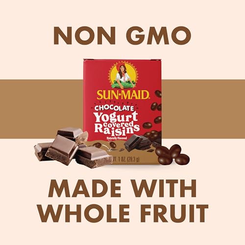 Image of Sun-Maid Vanilla & Chocolate Yogurt Coated Raisins Variety Pack - (36 Pack) 0.5 oz Mini Snack-Size Bag - Yogurt Covered Dried Fruit Snacks (Amazon Exclusive)