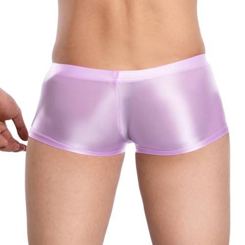 Men's Sexy Underwear Elephant Nose Bulge Pouch Glossy Underpants Low Rise Trunks Boxer Briefs2