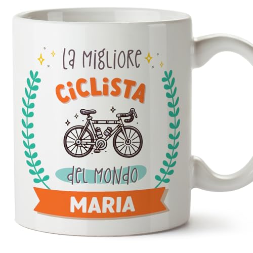 Mugffins Tazza Personalizzata in ceramica per CICLISTA donna 11 oz