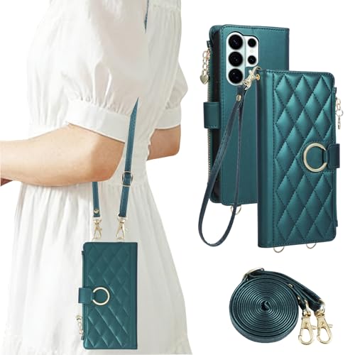 Mldjomid ������ Galaxy S26 Ultra �P�[�X �蒠�^ �V�����_�[ �M�����N�V�[s26�E���g�� �X�}�z�P�[�X �����O�t�� 6.9�C���`�Ή� Galaxy S26 Ultra �蒠�^�P�[�X ���K���� �J�[�h���[ SC-53G SCG37 
