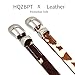HQZBPT Women's Leather Horsehair Belt, Western Style Fashion Belt for Jeans and Dresses, Premium Textured Casual Accessories (brown, M: Fit Waist Size 32