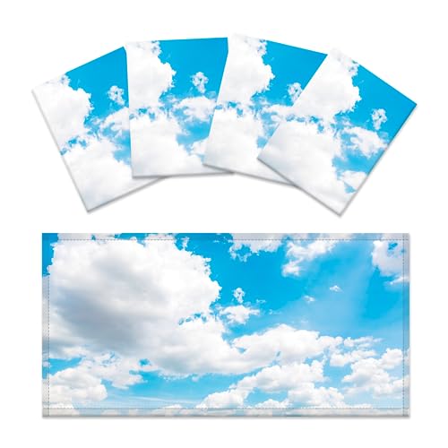 SCWISOAS 4 Pack Fluorescent Light Covers for Ceiling Lights -Magnetic