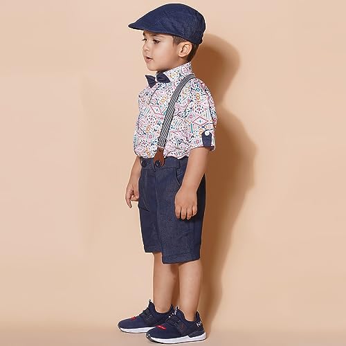 Image of AJ DEZINES Kids Clothing Shirt Short Set For Boys