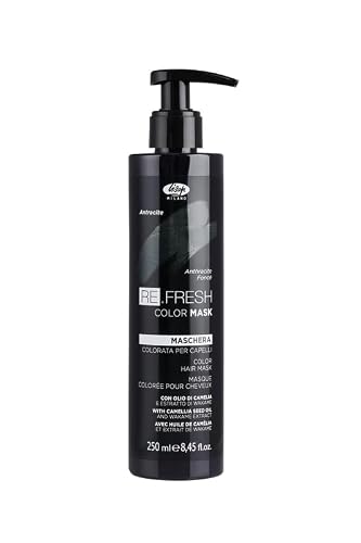 Lisap Color Depositing Hair Mask, Anthracite, 8.45 oz, Hair Gloss Toner Deep Conditioning Hair Mask, Dry Damaged or Color Treated Hair Repair, With Hydrating Camellia Oil, For Shine & Moisturization