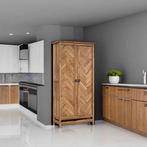 Image of Sauder Cannery Bridge Storage Cabinet / Pantry Cabinet, Sindoori Mango finish