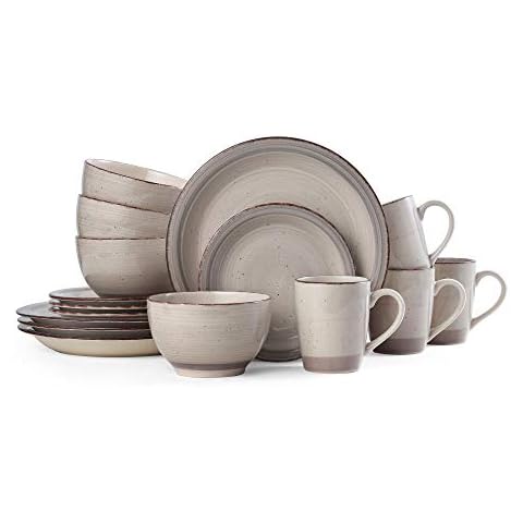 Pfaltzgraff Sadie (Pack of 16) Dinnerware Set, Cream Cover