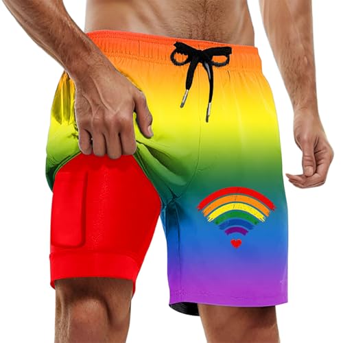 Pantalones cortos de compresión para hombre de secado rápido, pantalones cortos transpirables de capa base, pantalones deportivos para hombre, ropa interior funcional corta y de secado rápido, rojo, S